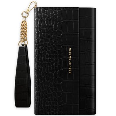 Signature Clutch iPhone 8/7/6/6S/SE Croc negro azabache