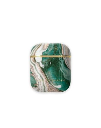 Étui Fashion Airpods en marbre de jade doré