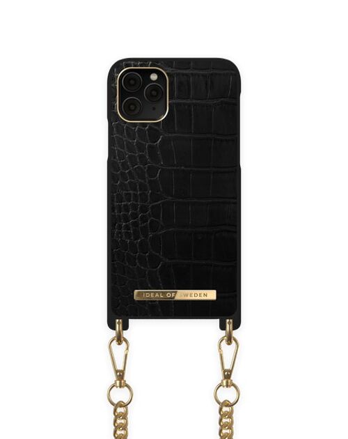Necklace Case iPhone 11 PRO/XS/X Jet Black Croco