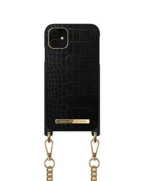 Necklace Case iPhone 11/XR Jet Black Croco