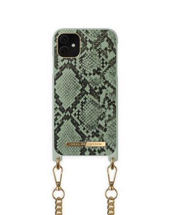 Coque Collier iPhone 11/XR Python Kaki