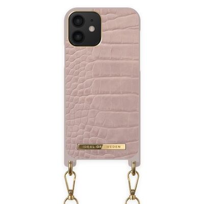 Coque Collier iPhone 12/12 PRO Misty Rose Croco