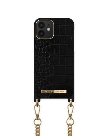 Coque Collier iPhone 12/12 PROJet Noir Croco