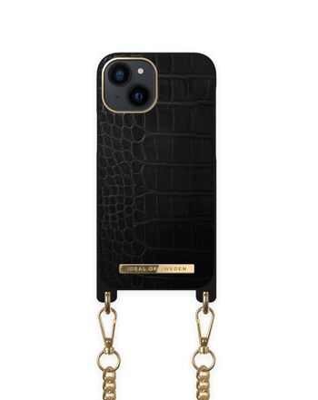 Coque Collier iPhone 13 Mini Jet Noir Croco