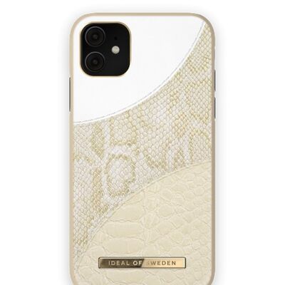 Funda Atelier iPhone 11/XR Crema Dorada Serpiente