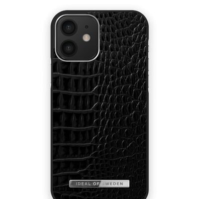 Atelier Case New iPhone 12/12 PRO NeoNoirCrocSilvr