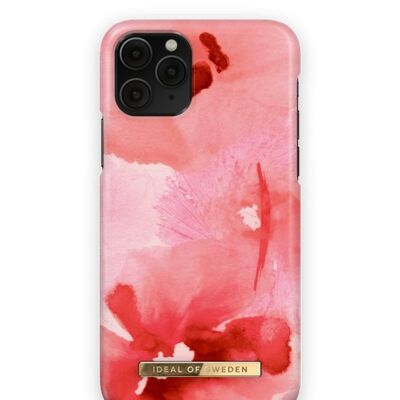 Moda Custodia iPhone 11 PRO/XS/X Corallo cipria floreale