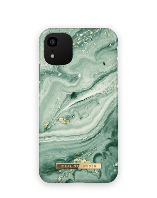 Fashion Case iPhone 11/XR Mint Swirl Marble
