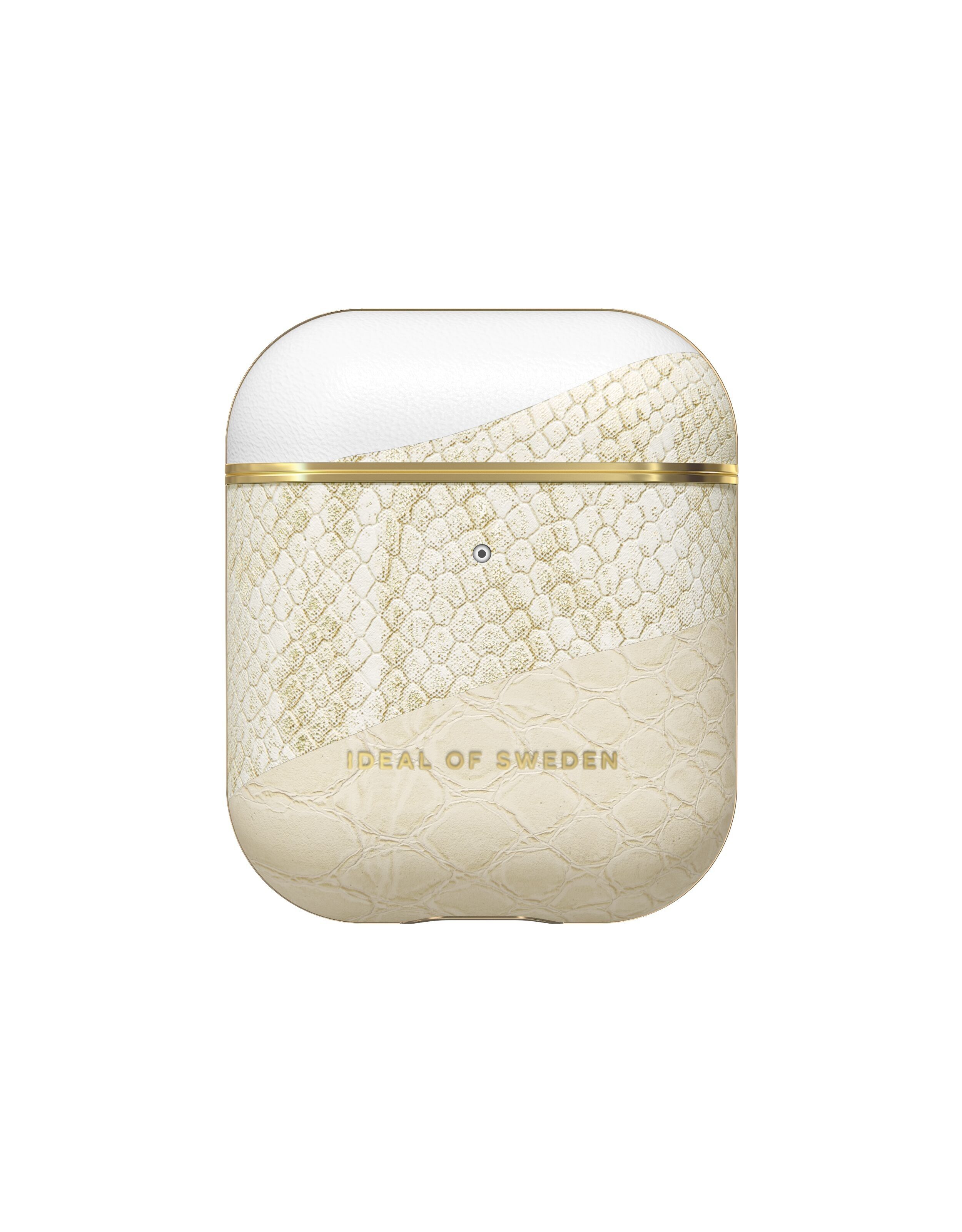 Atelier AirPods Hülle Creme Gold Schlange