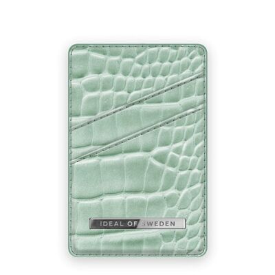 Atelier Porte-Cartes Magnétique Mint Croco