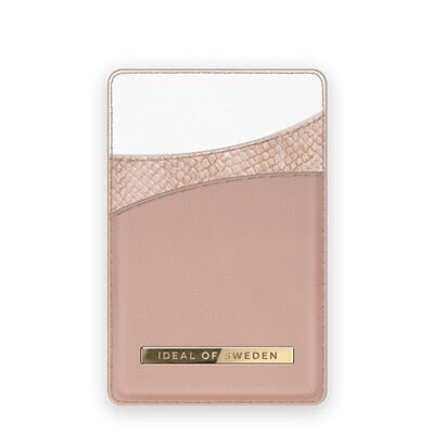 Atelier Magnetic Card Holder Blush Pink Snake