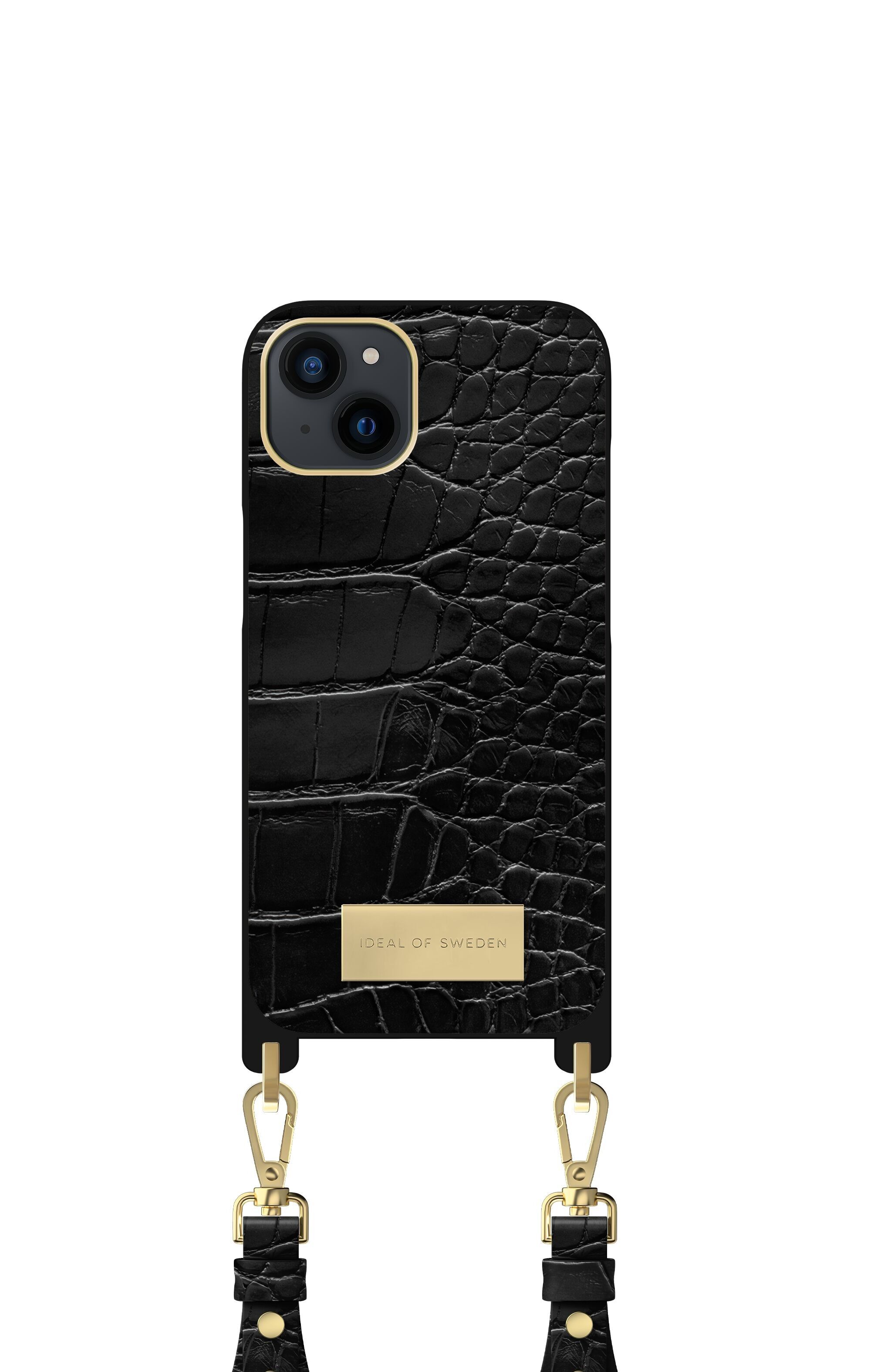 Atelier Halskette iPhone 13 Schwarz Kroko