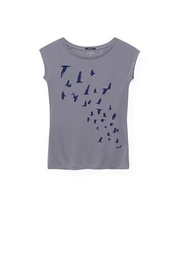 Oiseaux volants gris lilas 2