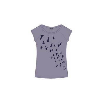 Oiseaux volants gris lilas 4