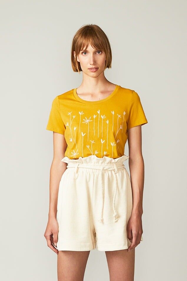 Scribble Flowers Ocker