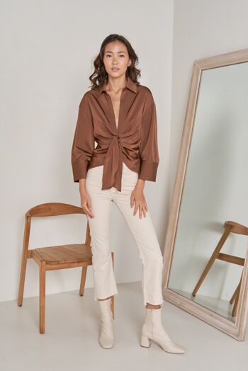 Blouse Jacinthe Marron 2