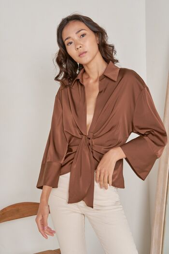 Blouse Jacinthe Marron 1