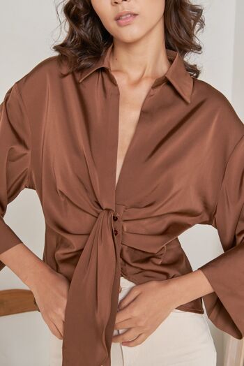 Blouse Jacinthe Marron 3