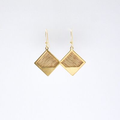 Small fraké wood earrings