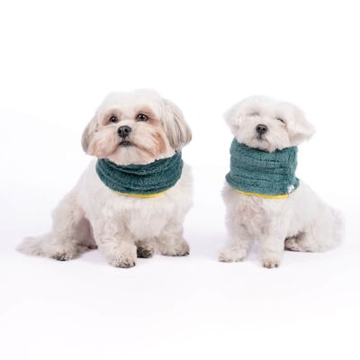 Cuello Bufanda para perro Groc Groc Uoamy Verde Peluche - L