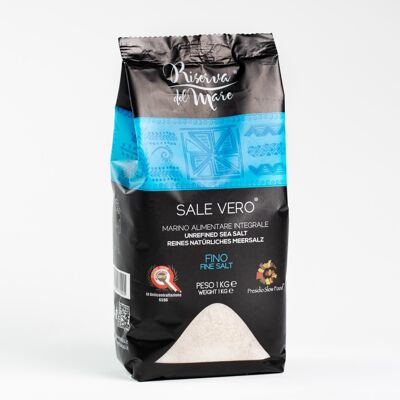 Handcrafted whole salt Slow Food Presidium fine grind 1kg.