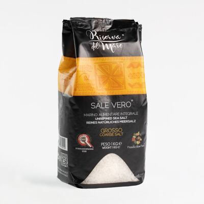 Artisan integral salt Slow Food 1kg coarse grind.