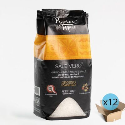 Sale integrale artigianale presidio Slow Food macina grossa cartone 12 pezzi