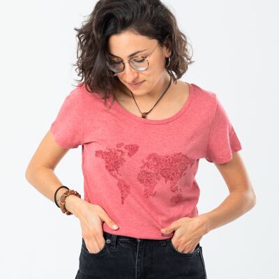 Unverzichtbares Weltkarten-T-Shirt für Frauen