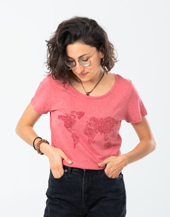 T-shirt Essential World Map pour femme