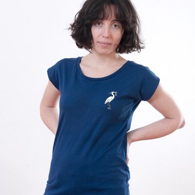 Iconica maglietta da donna con uccellino