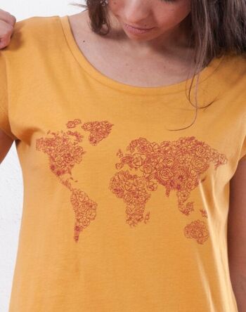 T-shirt femme iconique carte du monde 2