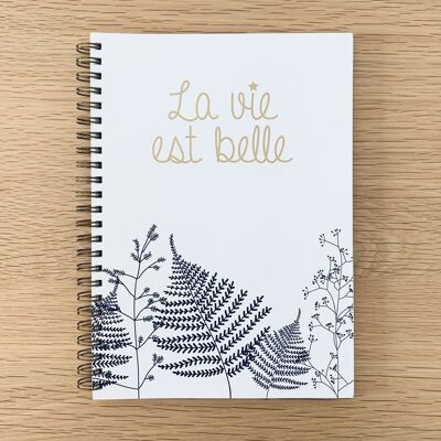 A5 spiral notebook - Life is beautiful