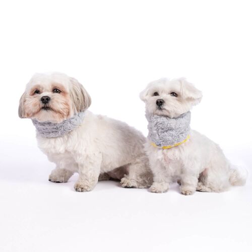 Cuello Bufanda para perro Groc Groc Uoamy Gris Peluche - S