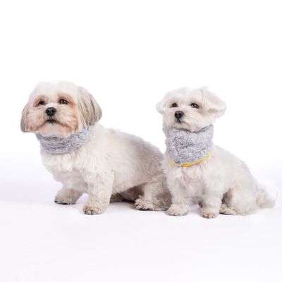 Neck Scarf for dog Groc Groc Uoamy Gray Plush - S