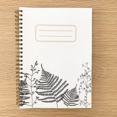 A5 spiral notebook - Botanical