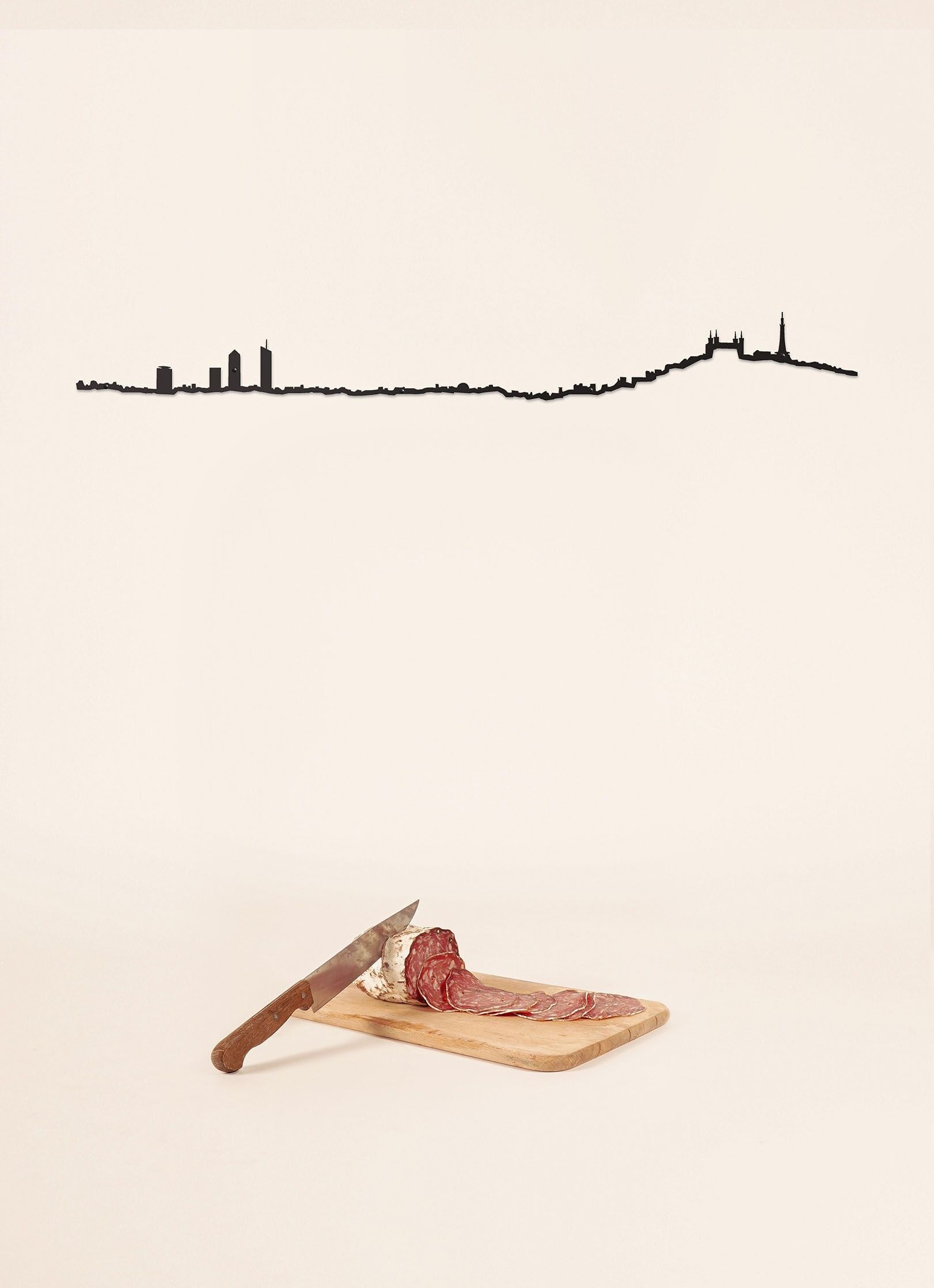 Decorazione da parete - Lyon V2 - Nero di grandi dimensioni (1,25 m)