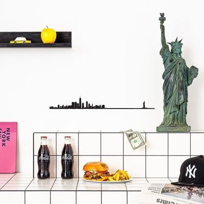 Decoración de Pared - Nueva York - Negro Tamaño Grande (1,25m)