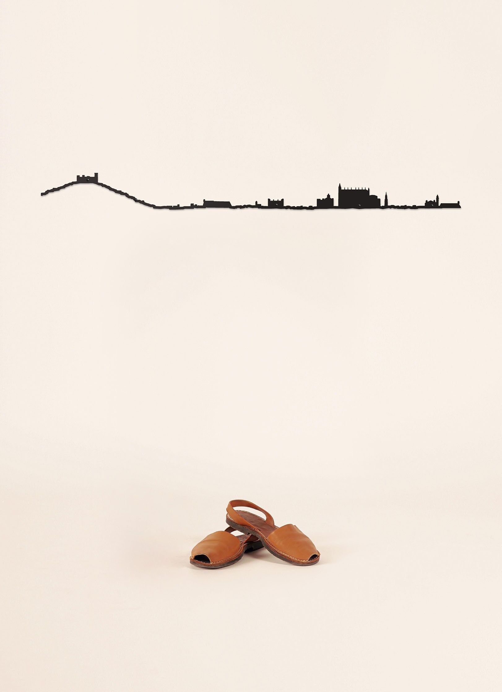 Decorazione da parete - Palma - Nero di grandi dimensioni (1,25 m)