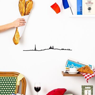 Wanddekoration – Paris – Schwarz Mini-Größe (19 cm)