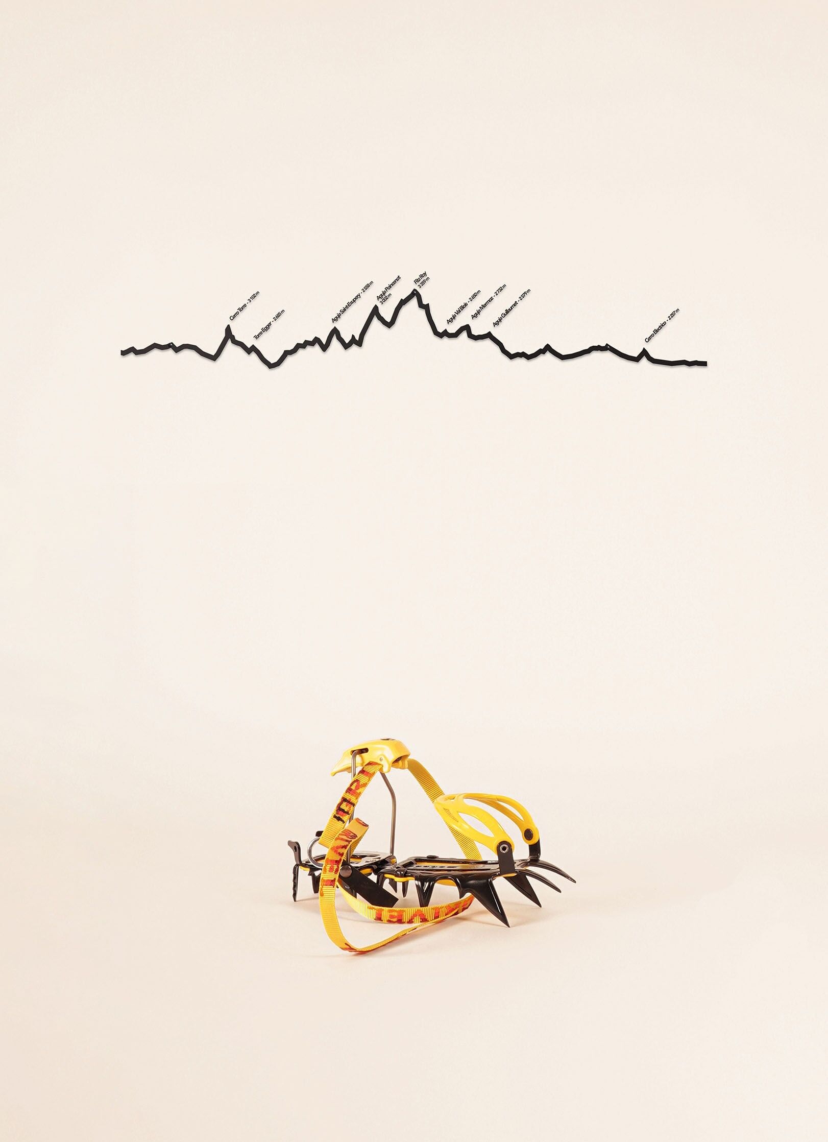 Decorazione murale - Fitz Roy - Nero