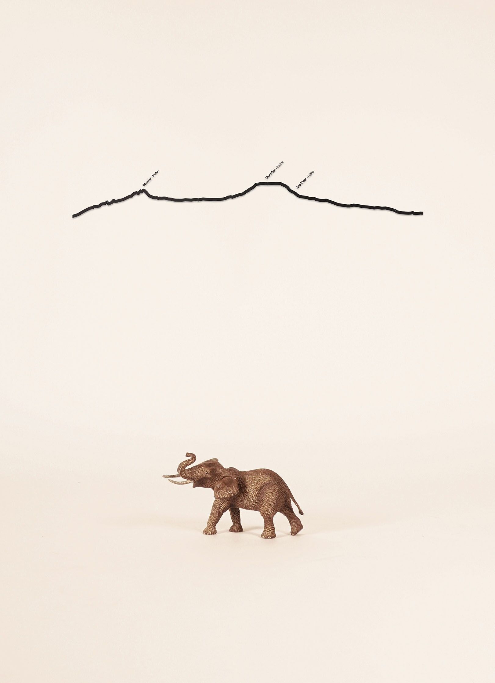 Decorazione murale - Kilimanjaro - Nero