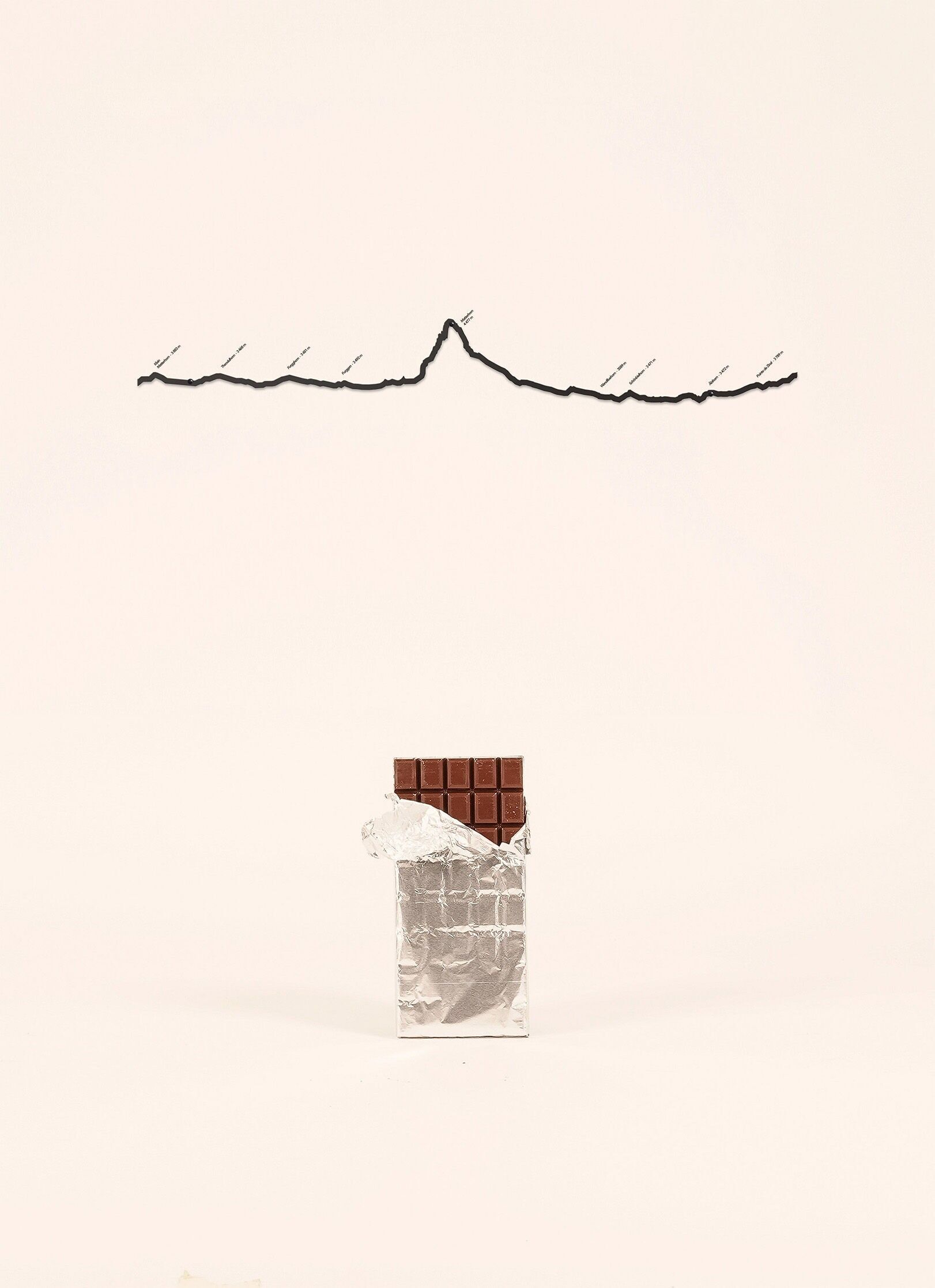 Decorazione murale - Cervino - Nero