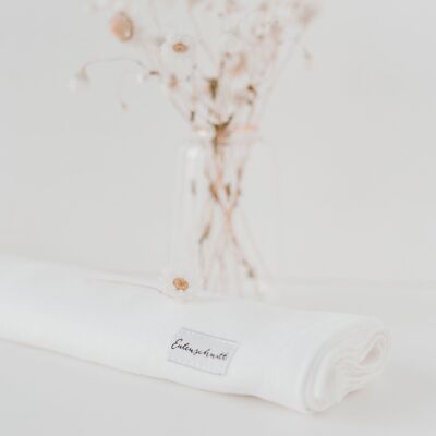 LINEN TABLE RUNNER WHITE 140 X 40 CM