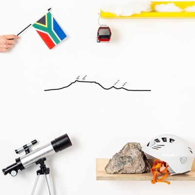 Wall decoration - Table Mountain - Black