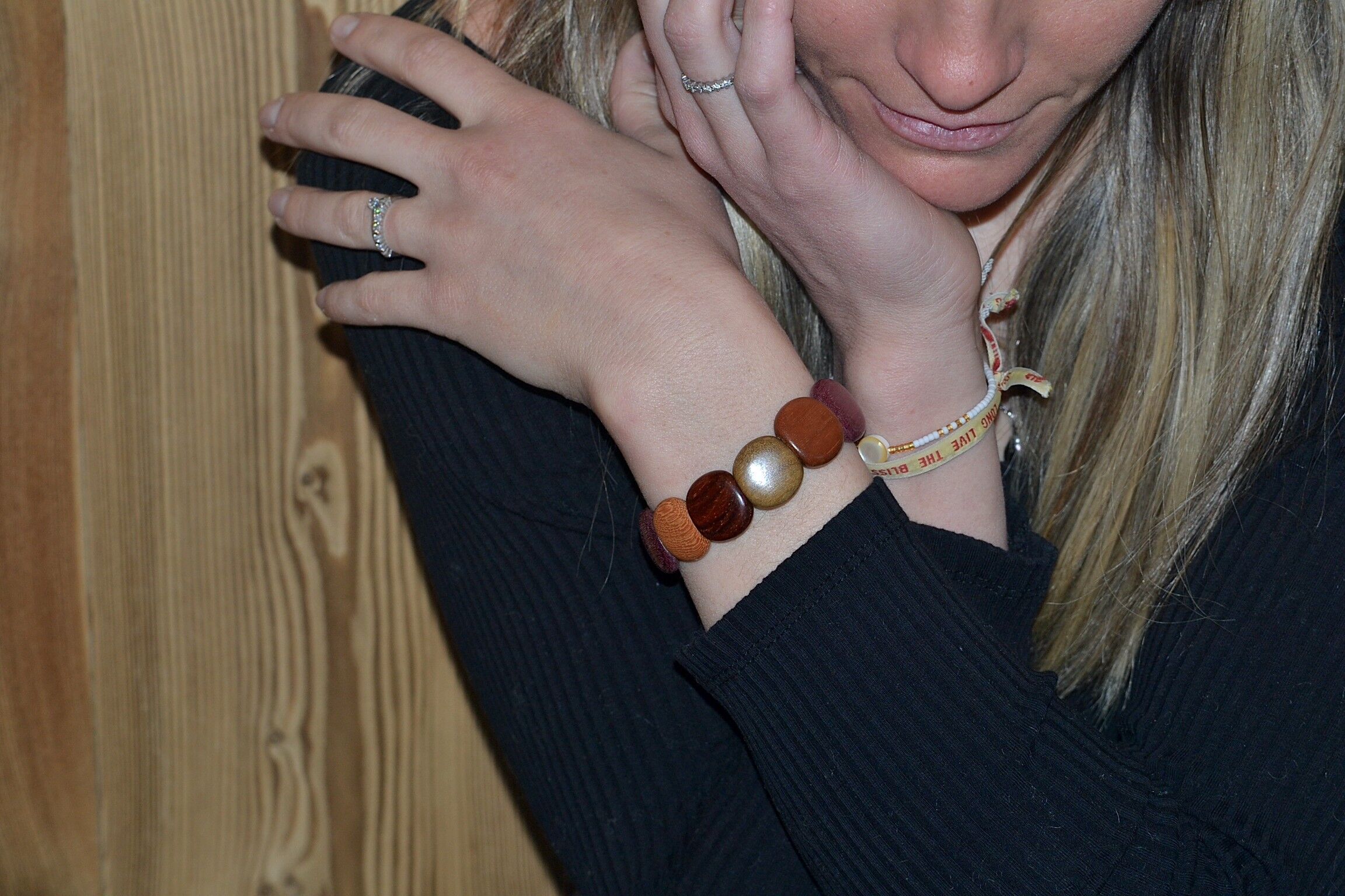 Bracciale Dany in legno multicolore