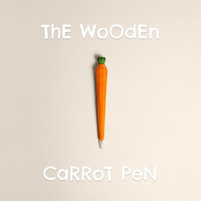 La pluma de zanahoria de madera