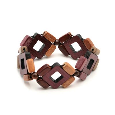 Bracciale Nofilia in legno multicolore