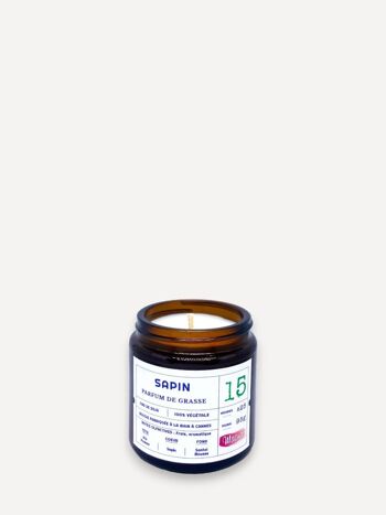 Bougie cire de soja parfum Sapin N°15 - 90Gr 2