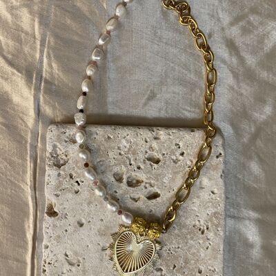 Lighting Heart Necklace - Gold Plated