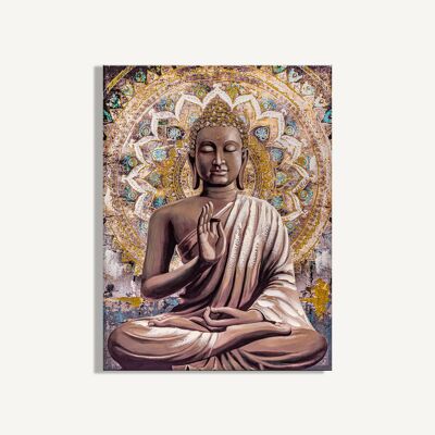 Tableau bouddha mandala - 90x3x120cm